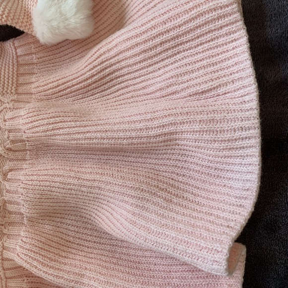 RACHEL ASHWELL DRESS W/ FUR TRIM COLLAR CUFFS PINK - Picture 7 of 11